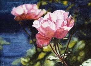 Dans le jardin du parfumeur (1998), watercolour 16,5 x 24 cm - Sold