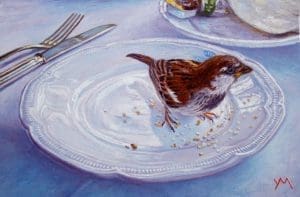 Heaven Sent, oil on panel, 20 x 30 cm (2016) - Sold
