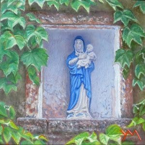 La Madonnina di Allegretti, oil on panel 14 x 14 cm (2020) - Sold