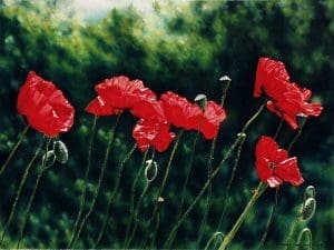 Nel giardino della Toscana (In the garden of Tuscany III) (1998), oilonlinen 30x40cm - Sold