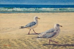 Jonathan & Son/North Sea Blues (2007), oil on linen, 40 x 60 cm - Sold
