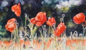 Nel giardino della Toscana II (1998), watercolour 15 x 25 cm - Sold