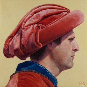 Siena Palio IV (Comune/Municipality) (2014), oil on linen, 40 x 40 cm - Sold