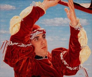 Siena Palio X (Civetta/Owl) (2014), oil on linen, 50 x 60 cm