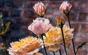 Sol y Sombra (1998), watercolour 4 x 22 cm - Sold