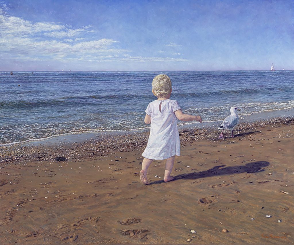 The Innocent/North Sea Blues (2010) (by commission), oil on linen, 100 x 100 cm (collections Emma Children's Hospital Amsterdam)