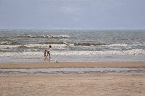 Summer Wind II/North Sea Blues, oil on linen 40x60cm (2000) - Sold